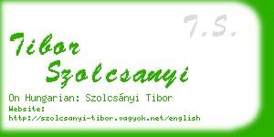 tibor szolcsanyi business card